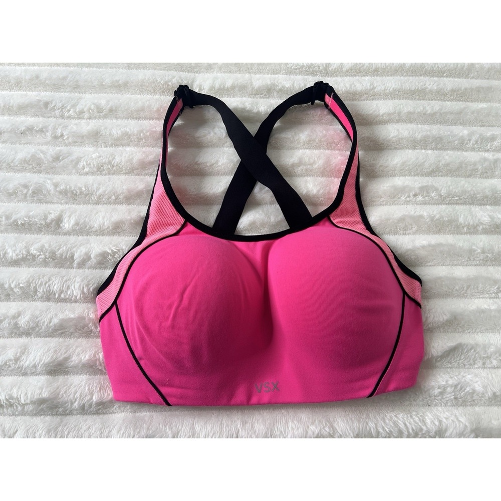 Victorias Secret Activewear‎ Womens VSX Sport Pink Crossback Sports Bra Size 32D
